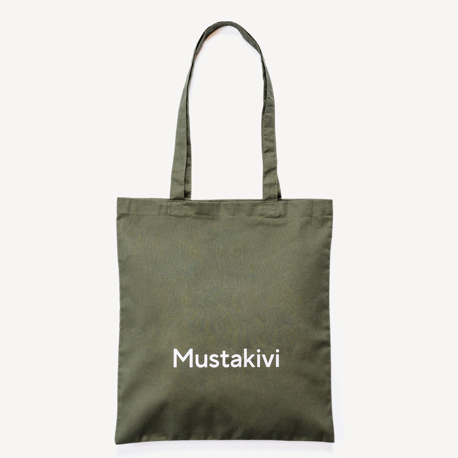 Mustakivi ロゴトートバッグ OLIVE | 石本藤雄デザインの食器、雑貨の