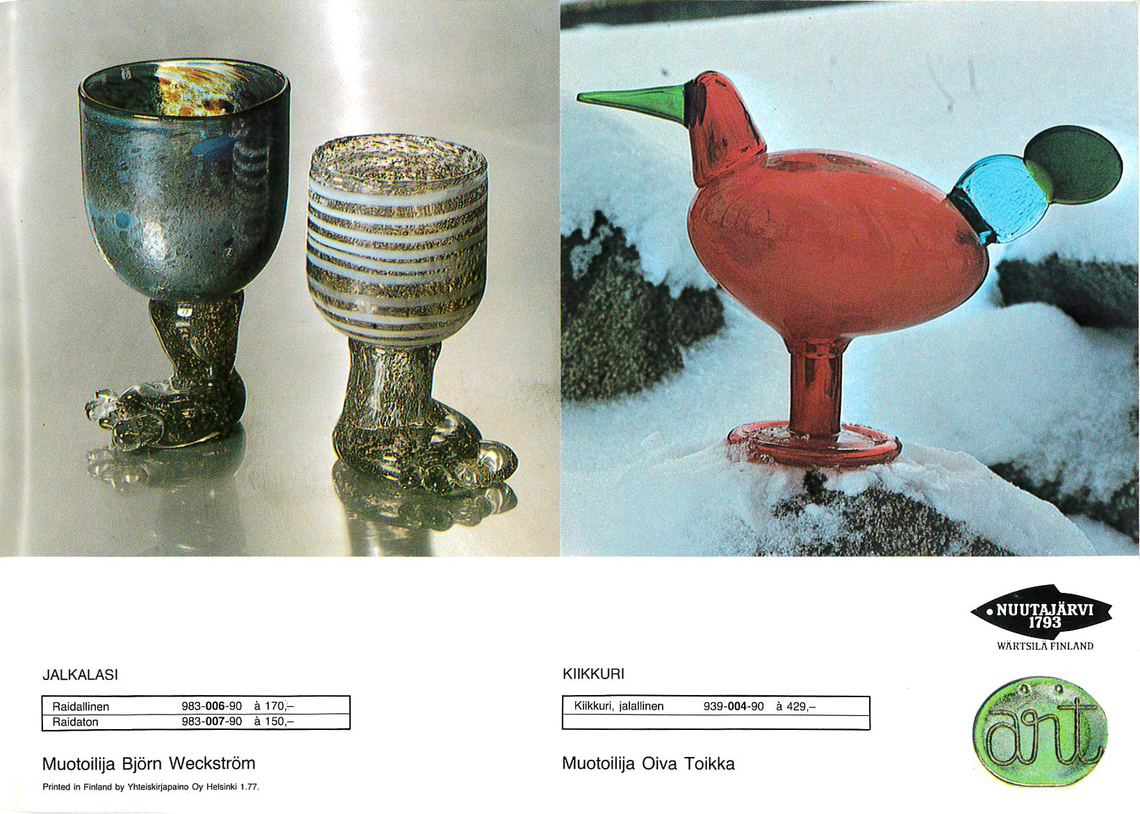 No.1 Kiikkuri｜Oiva Toikka｜1970s