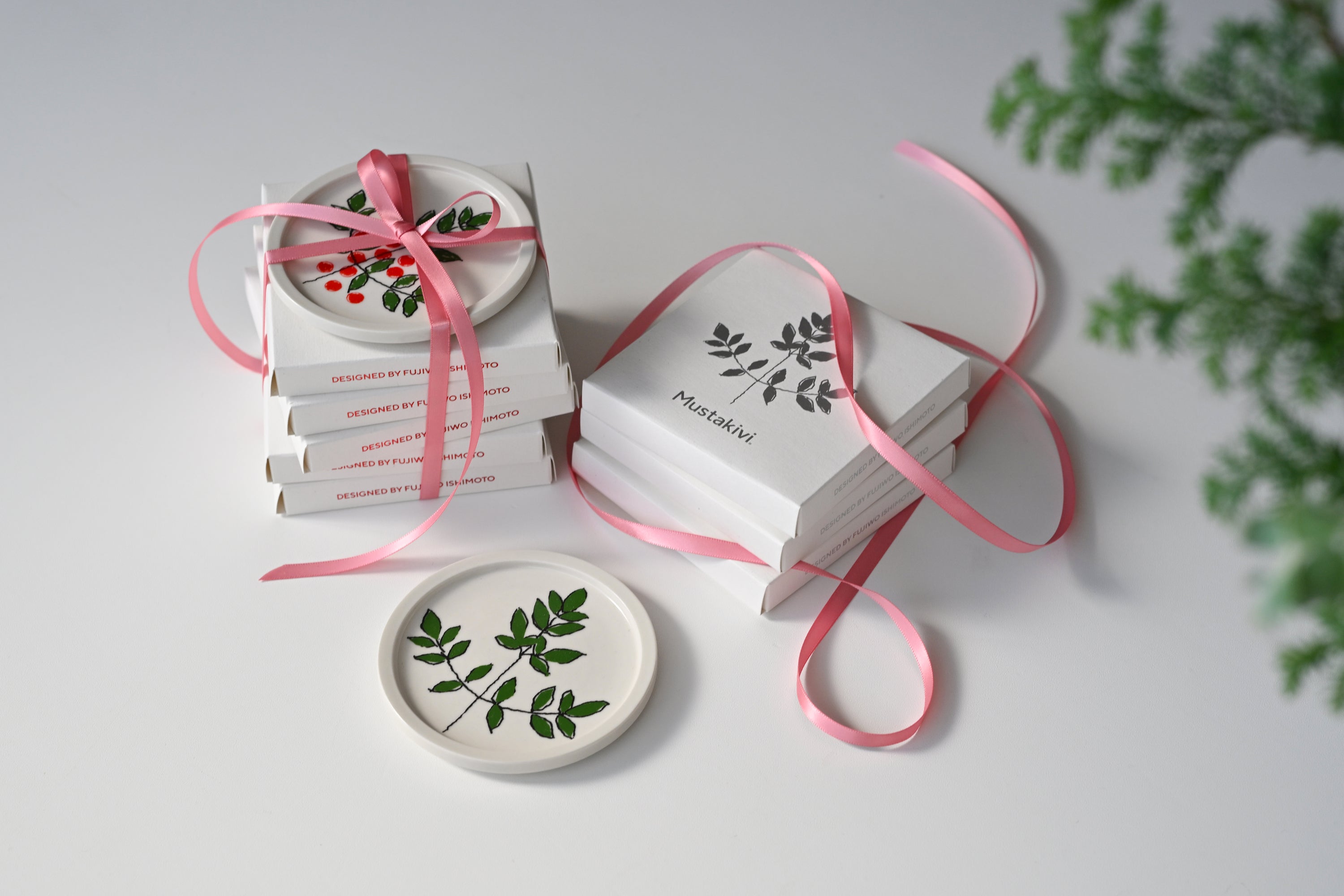 【GIFT】PIKKU 小皿 南天＆祝南天セット