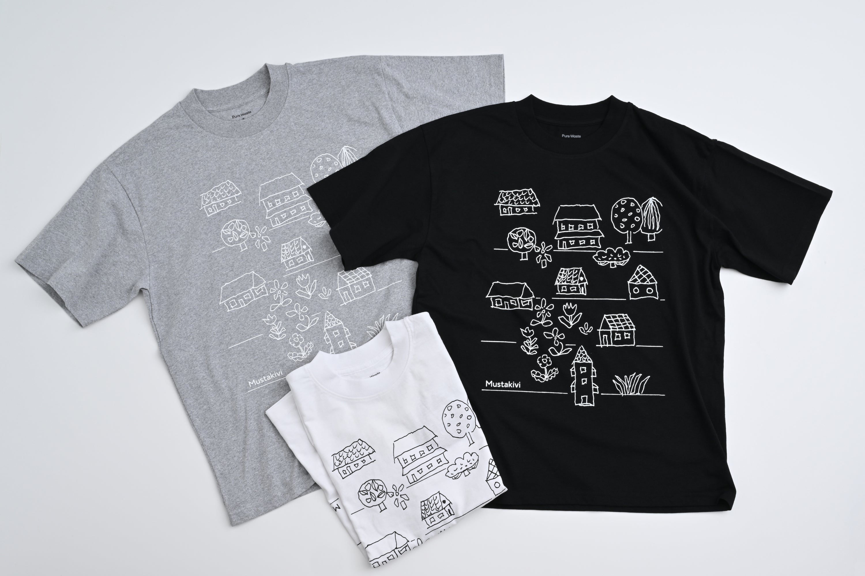 Mustakivi TシャツM 黒 ヴィレッジ